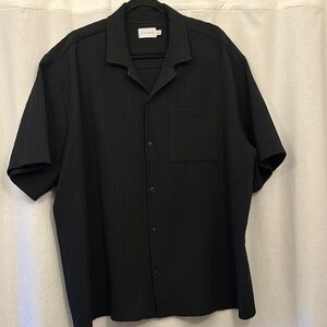 Topman Black Casual Button Down Shirt Relaxed Fit